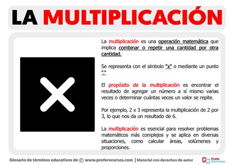 que es la multiplicación.